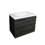 Qubist Dark Grey Wall Hung 600 Cabinet Only